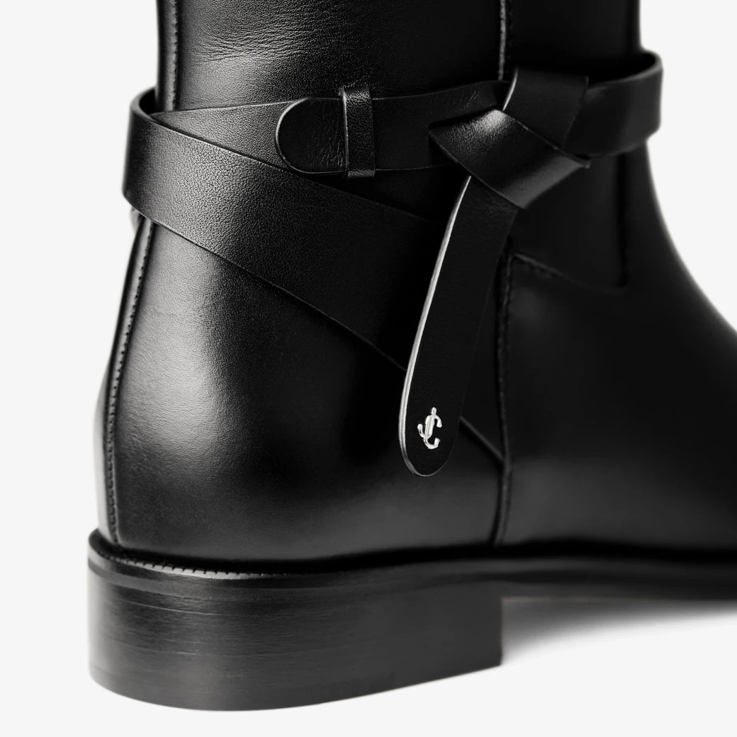 Lawton Knee Boot Flat - Black