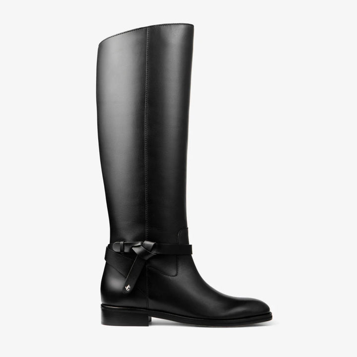 Lawton Knee Boot Flat - Black