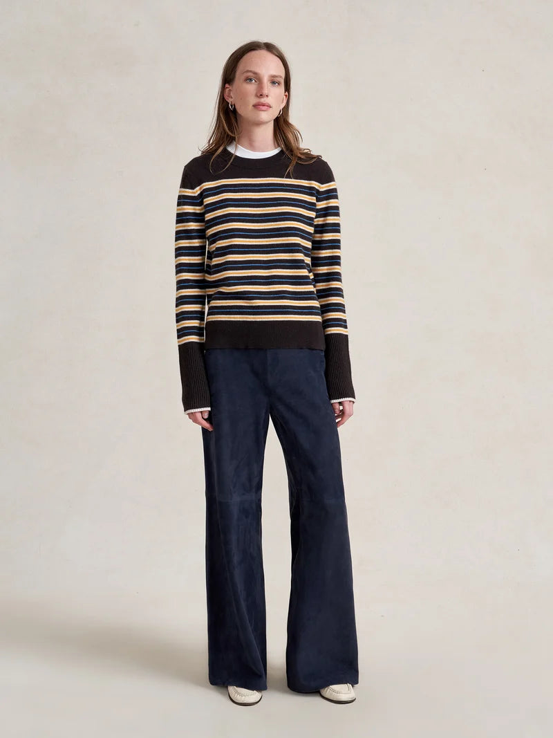 Lean Lines Sweater - Chocolate/Cream