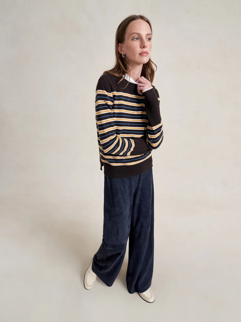Lean Lines Sweater - Chocolate/Cream