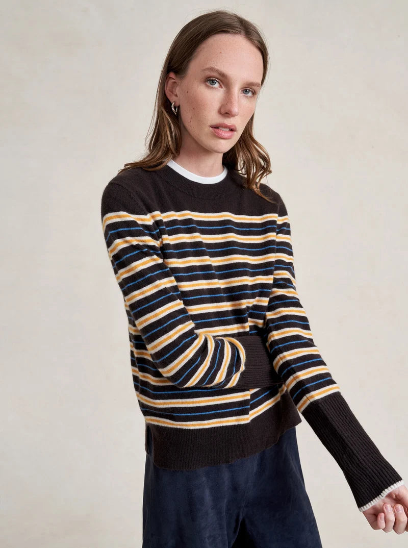 Lean Lines Sweater - Chocolate/Cream