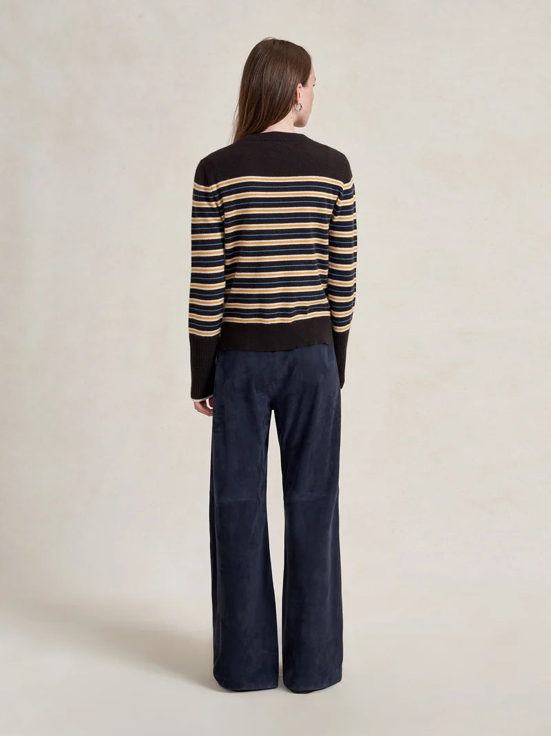 Lean Lines Sweater - Chocolate/Cream