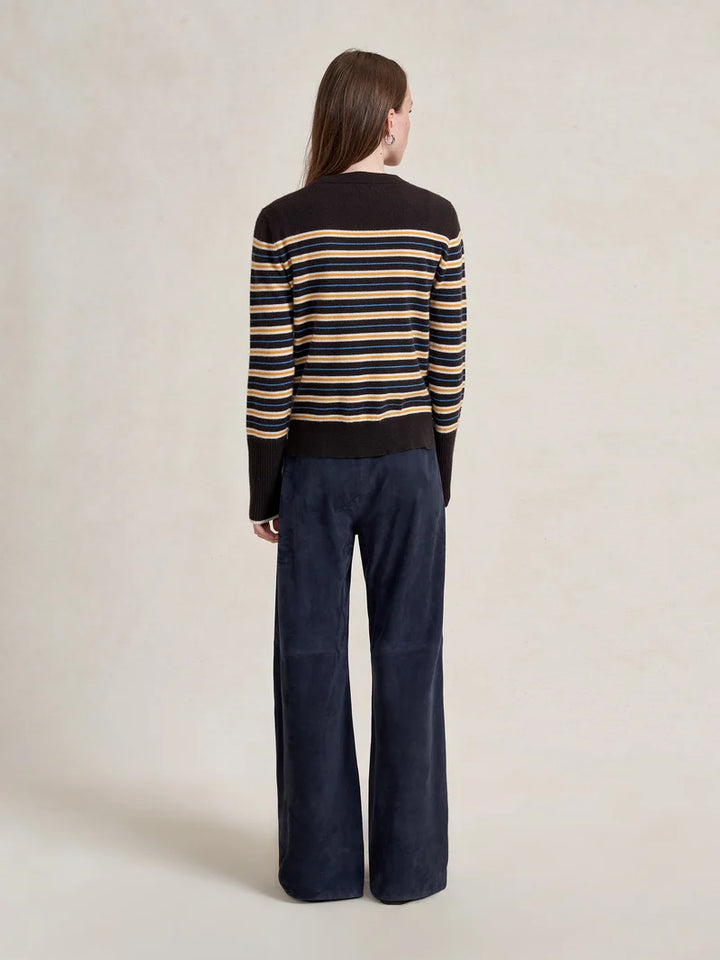 Lean Lines Sweater - Chocolate/Cream