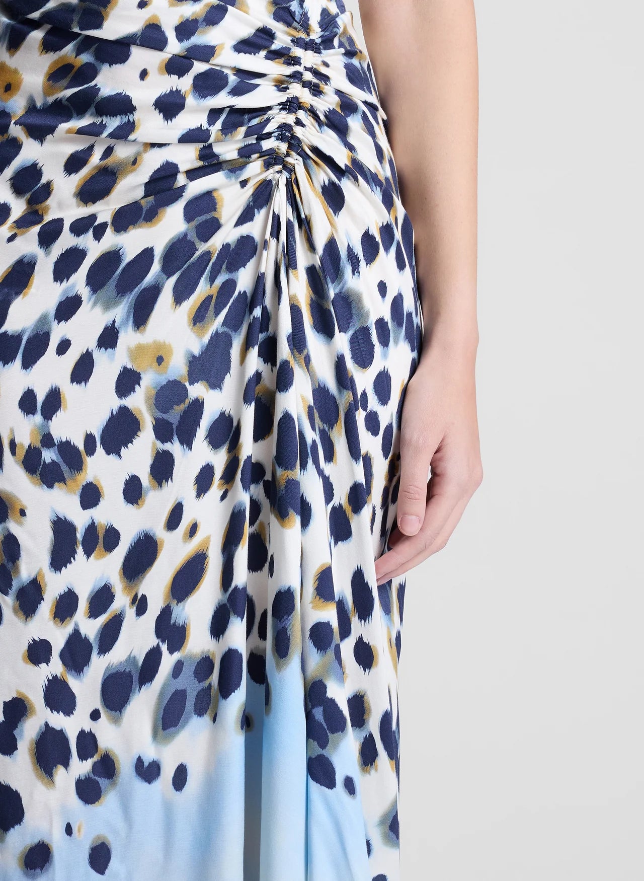Grace Printed Midi Skirt - Navy/Light Blue