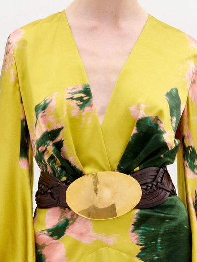 LIMA DRESS - Bright Gold Floral