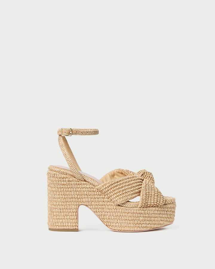 Liza Chunky Platform Sandal - Rattan