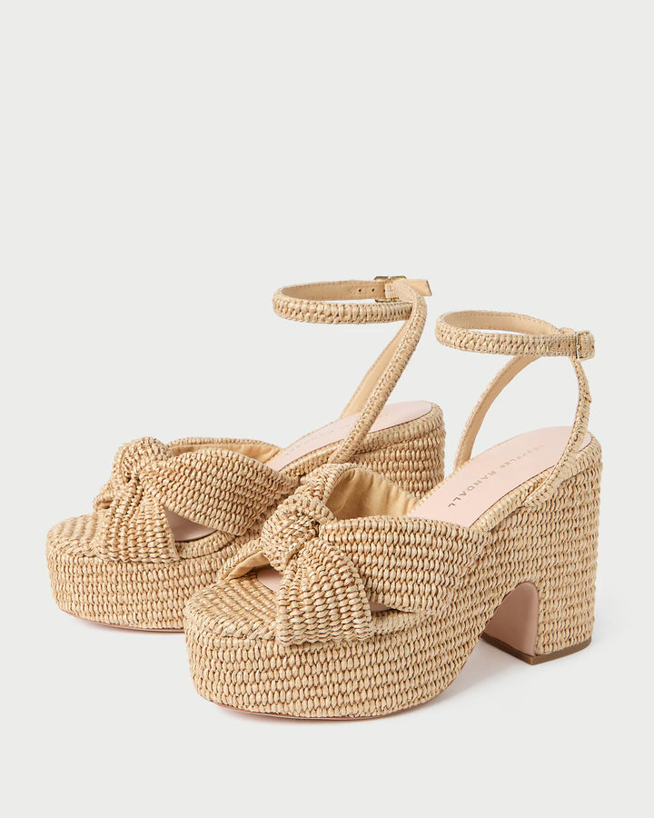 Liza Chunky Platform Sandal - Rattan