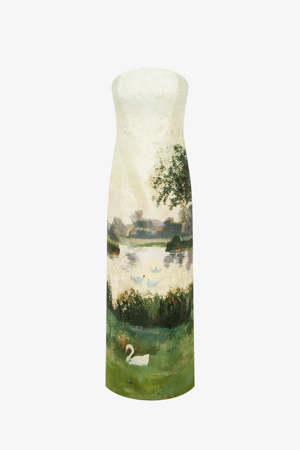 Ava Jacquard Bustier Maxi Dress - Green Multi
