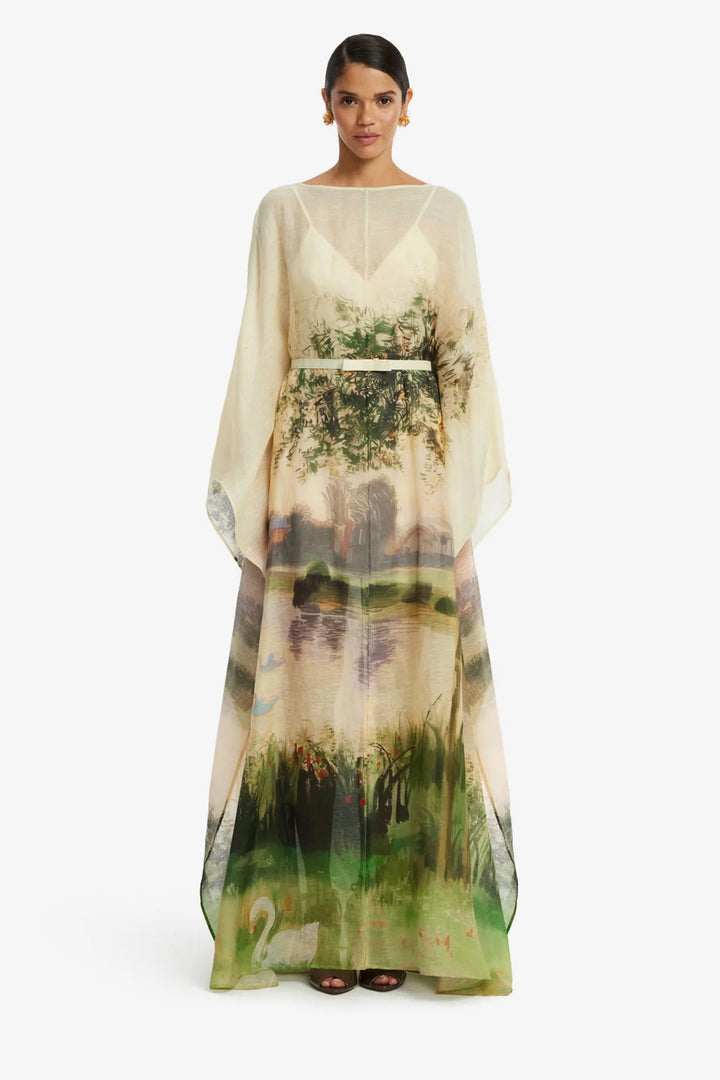 Willow Kaftan Maxi Dress - Green Multi