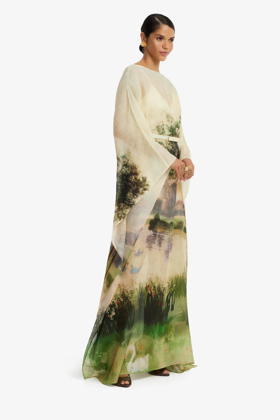 Willow Kaftan Maxi Dress - Green Multi