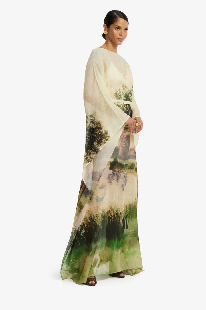 Willow Kaftan Maxi Dress - Green Multi