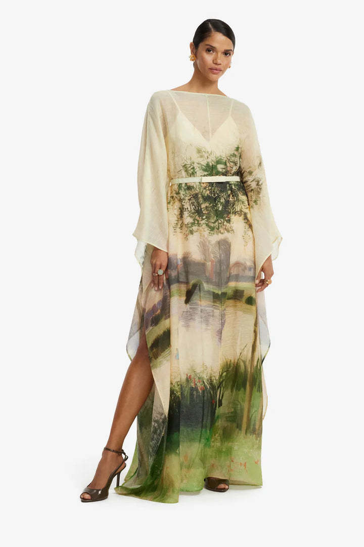 Willow Kaftan Maxi Dress - Green Multi