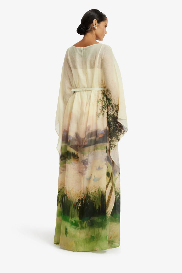 Willow Kaftan Maxi Dress - Green Multi