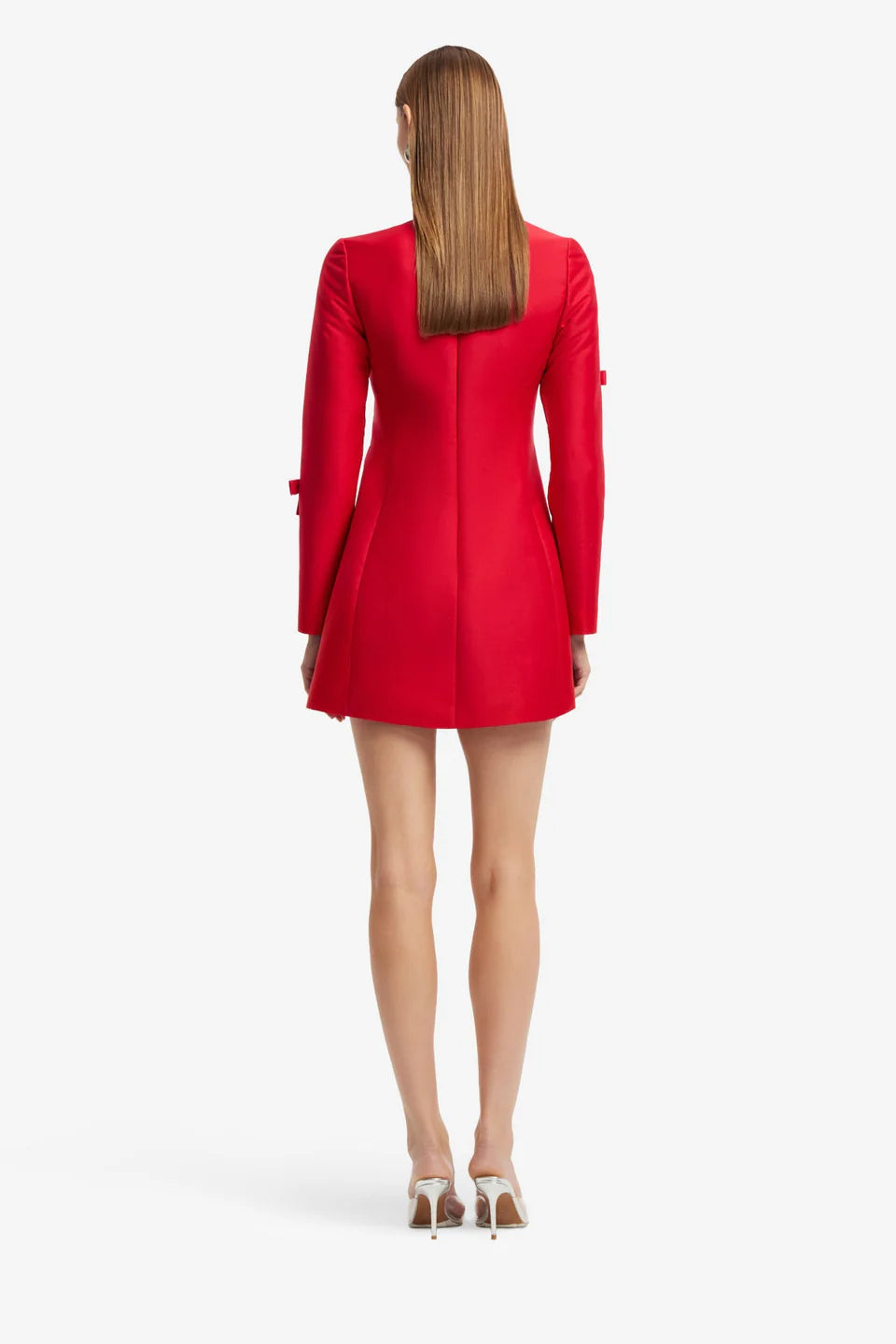 Aliza Bow Mini Dress - Red