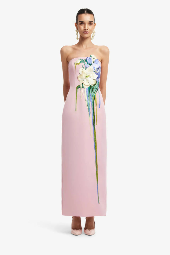 Rayna Embroidered Maxi - Pink Multi