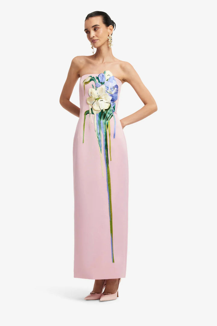 Rayna Embroidered Maxi - Pink Multi