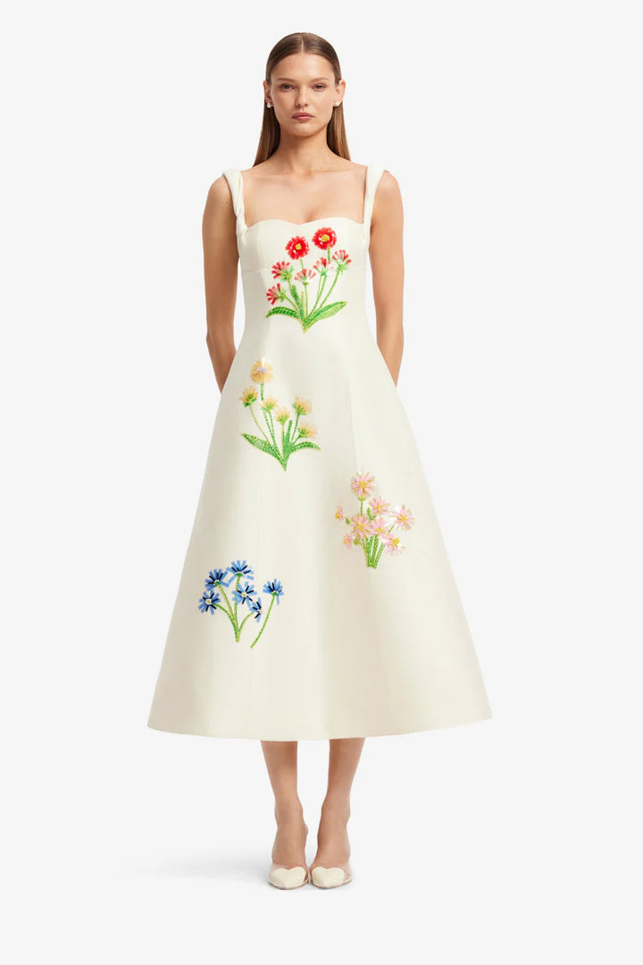 Beatrice Midi Dress - Cream