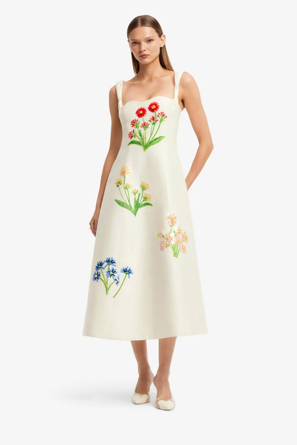 Beatrice Midi Dress - Cream
