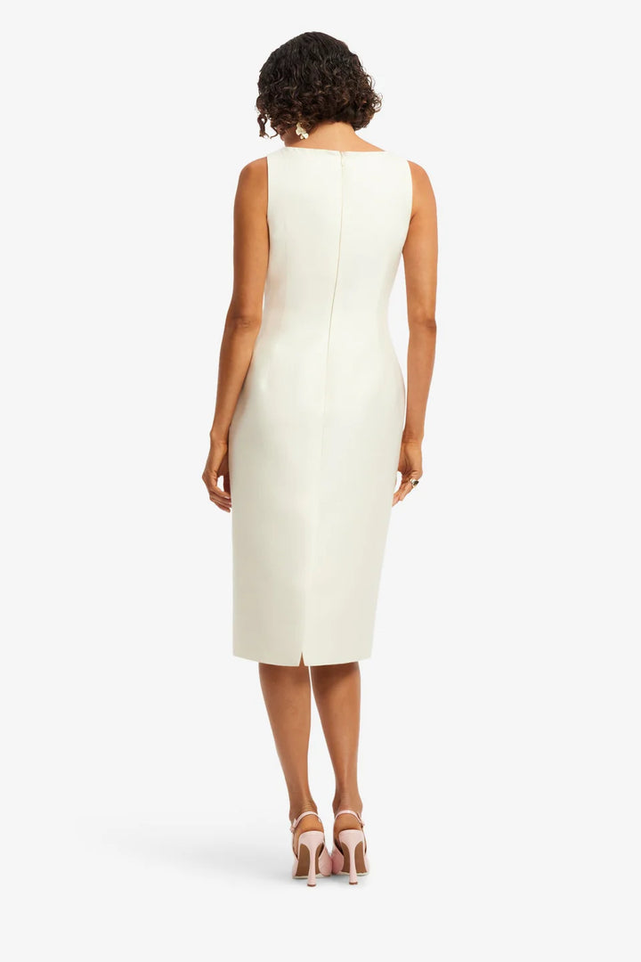 Eleanor Wildflower Embellished Midi Dress - Cream