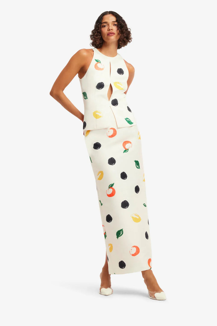Amelia Top - Citrus Spots