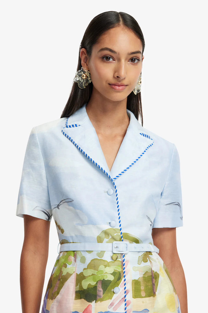 Brigitte Mini Dress - Blue Multi