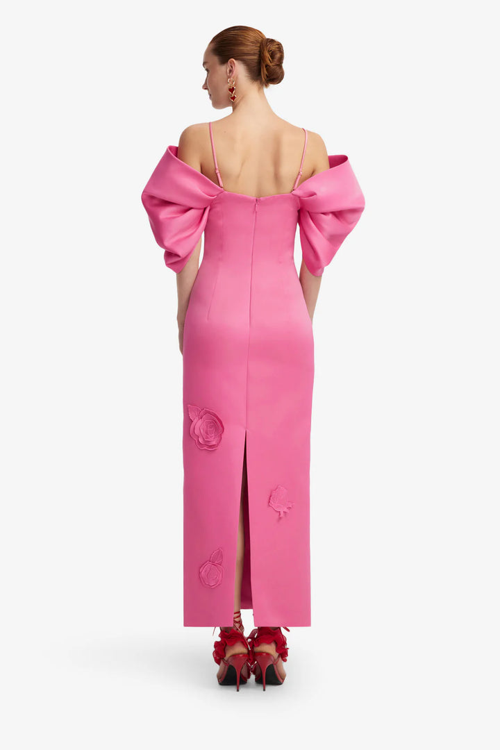 Appliqué Maxi Dress - Pink