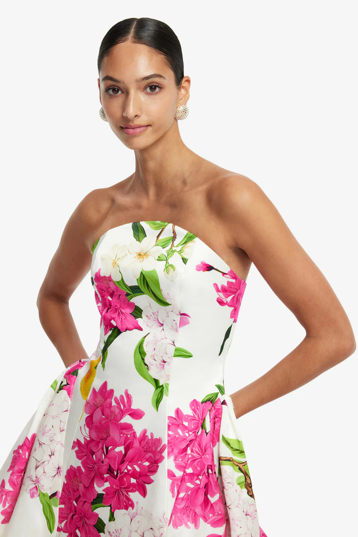 Reese Bustier Mini Dress - White Multi