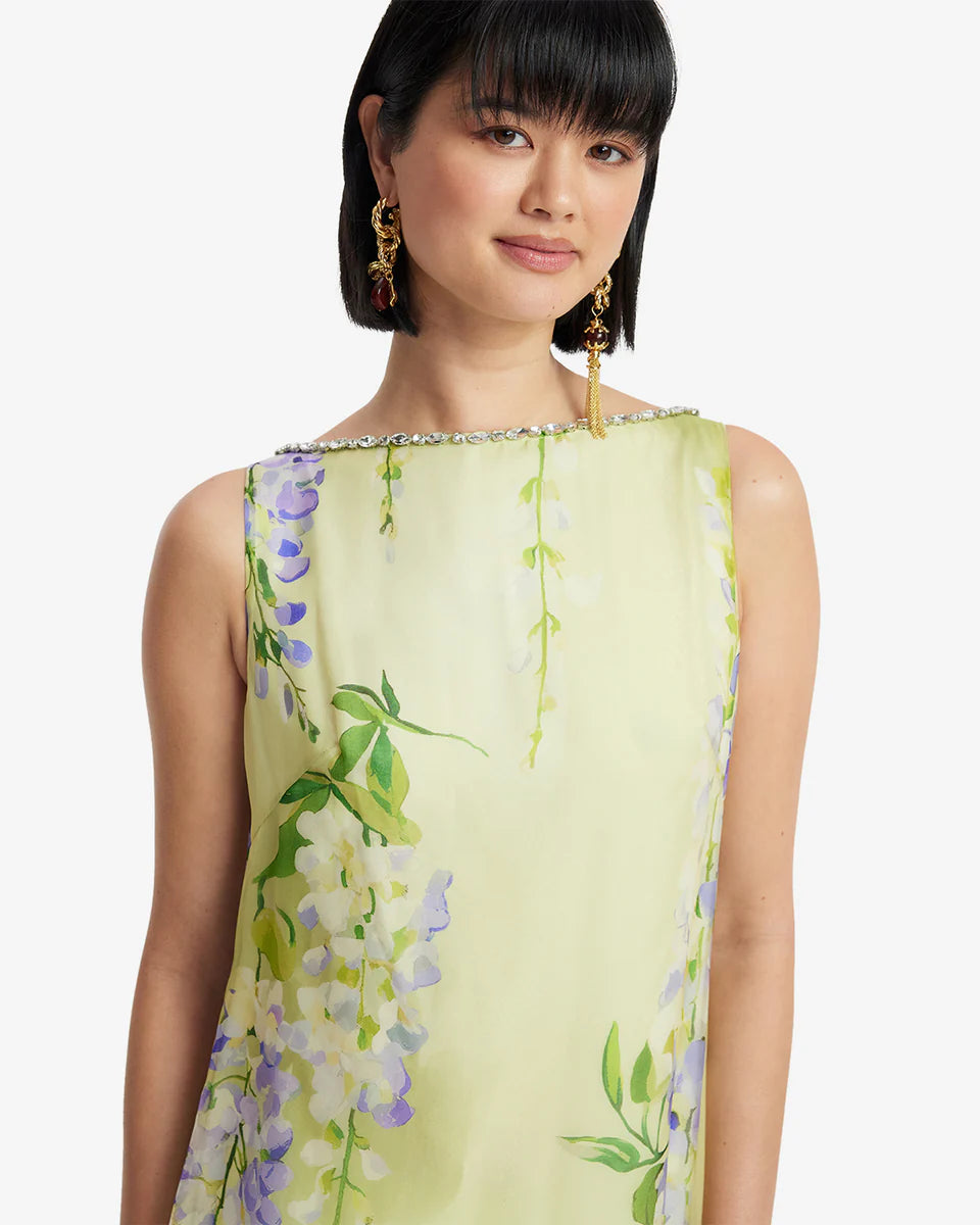 Yumei Open Back Gown - Yellow Multi