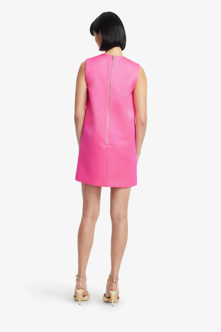 Yvonne Applique Floral Mini Dress - Pink