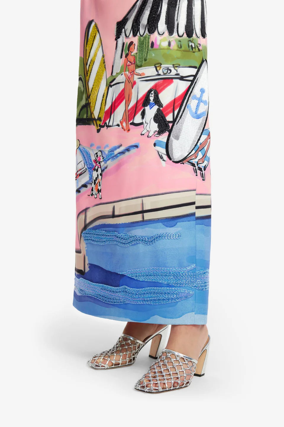 Ava Bustier Maxi Dress - Pink Multi