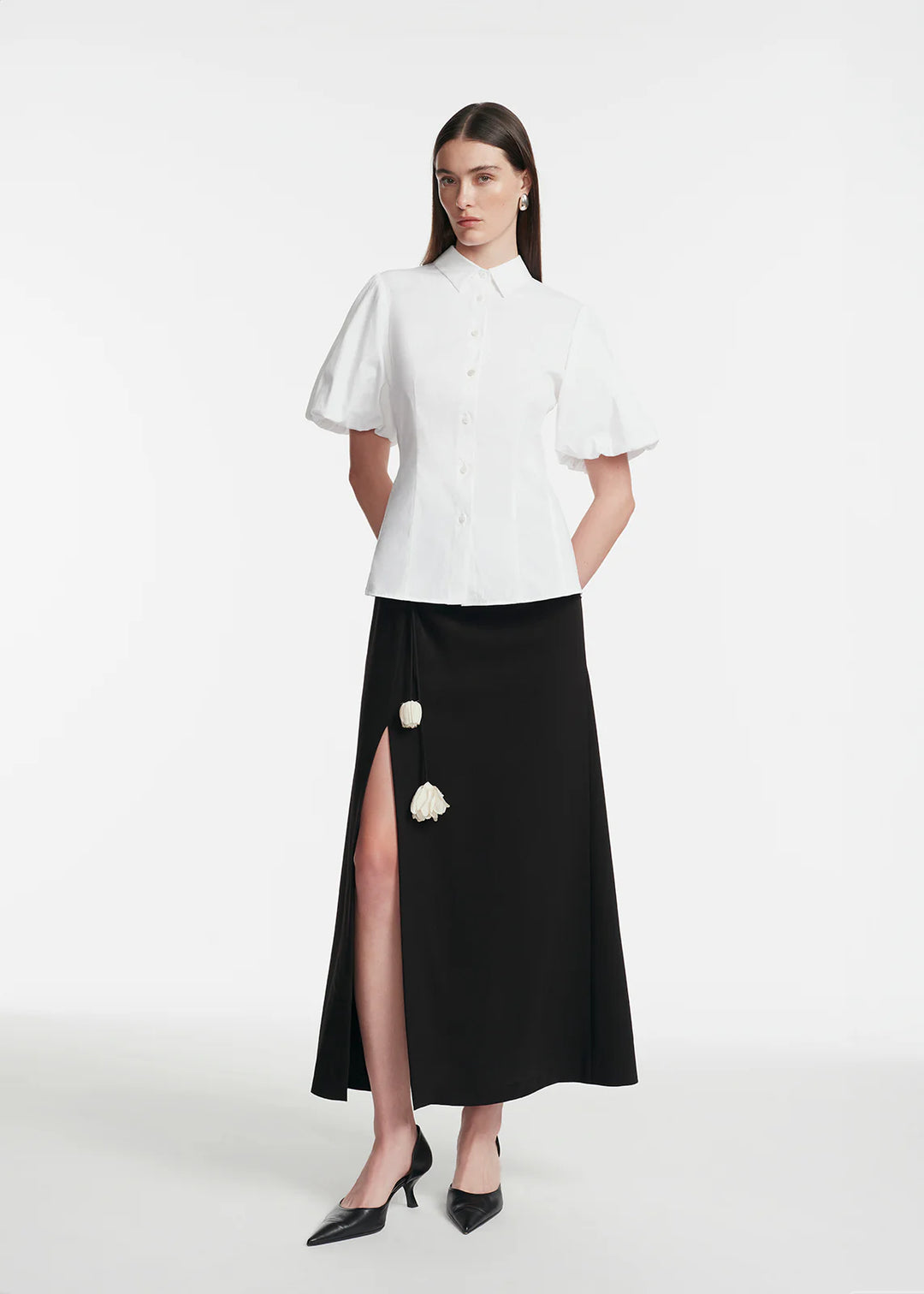 Cotton Poplin Full Sleeve Shirt - White