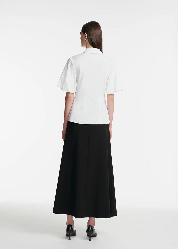 Cotton Poplin Full Sleeve Shirt - White