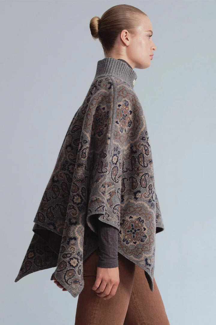 Pagoda Cape - Grey Multi
