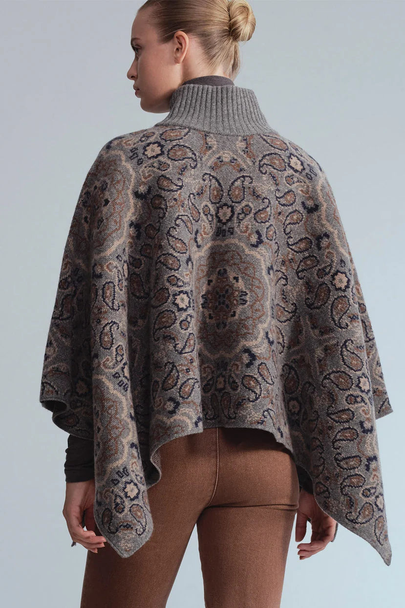 Pagoda Cape - Grey Multi