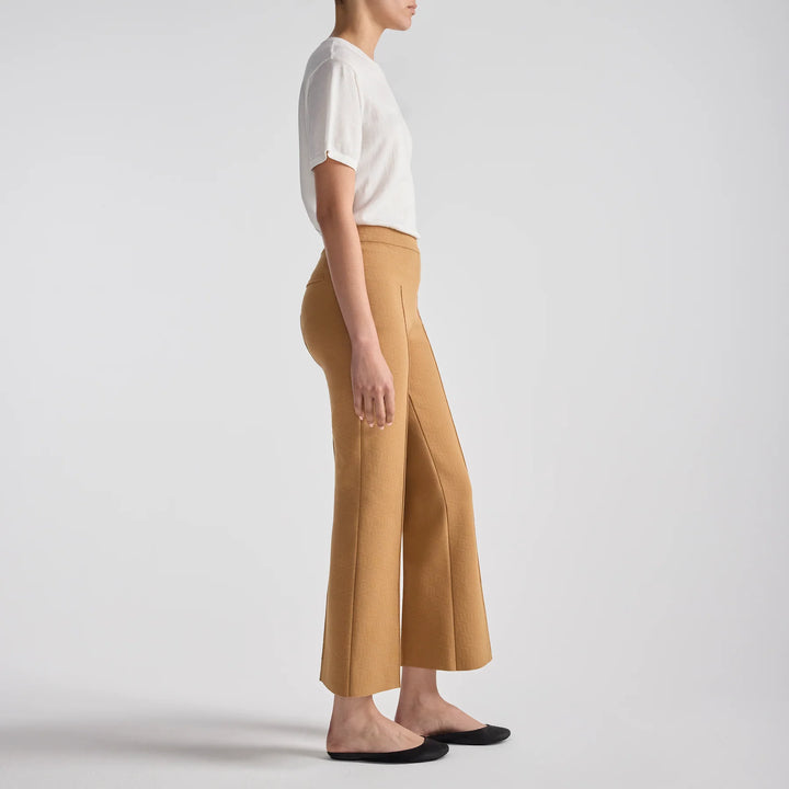 GEOMETRIC JACQUARD KICK PANT - Butterscotch