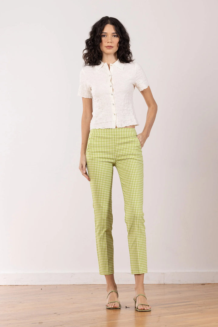 Gingam Pant - Medium Green