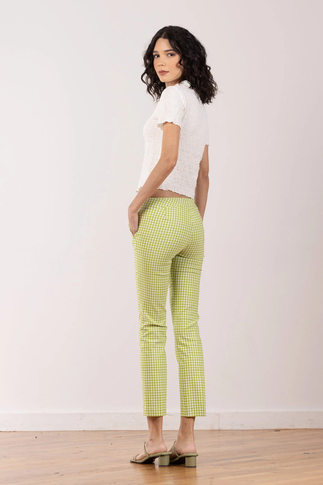 Gingam Pant - Medium Green