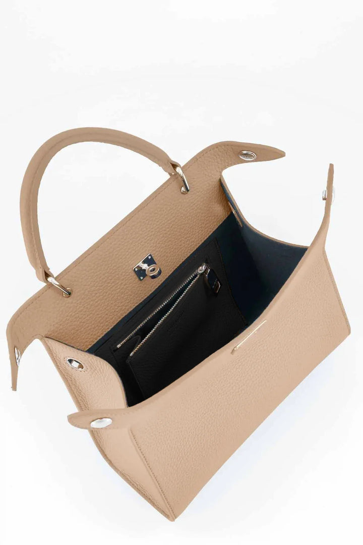 Leather Handbag Lutece Mini Tourterelle