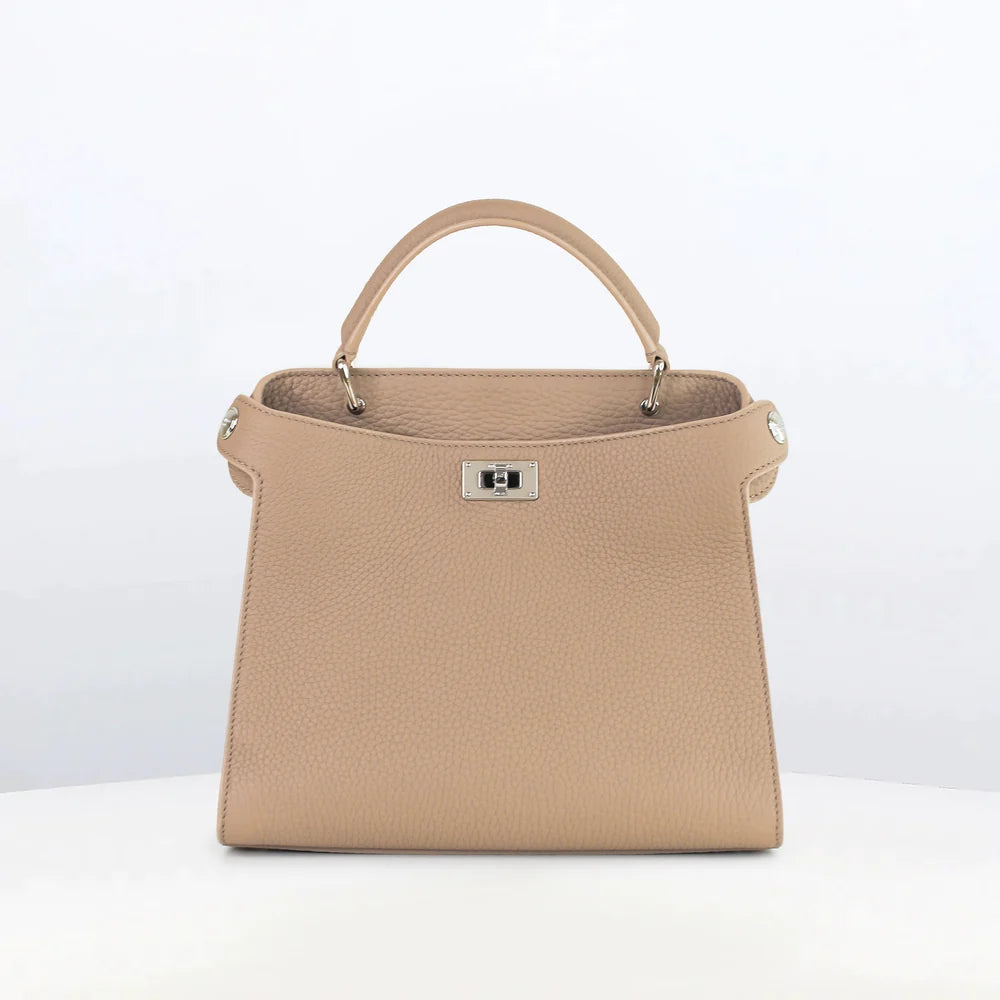 Leather Handbag Lutece Mini Tourterelle