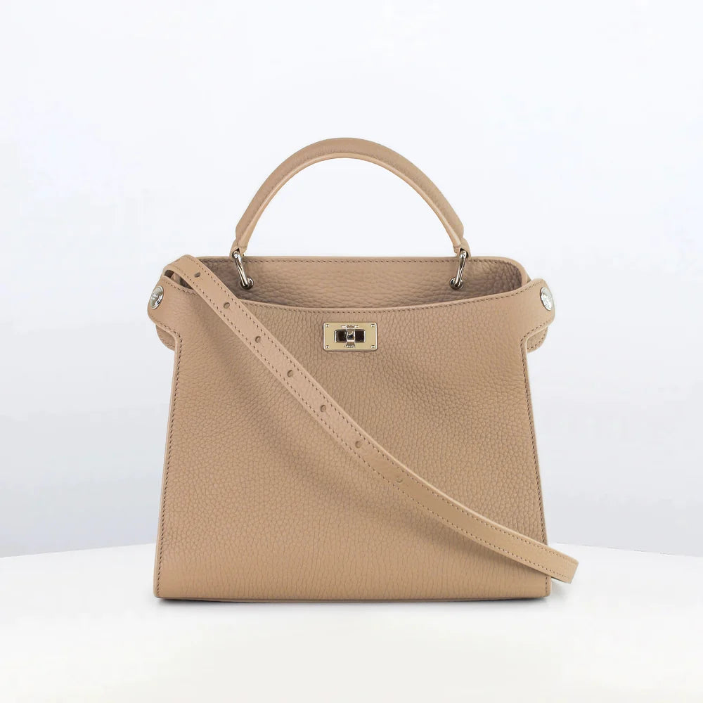 Leather Handbag Lutece Mini Tourterelle