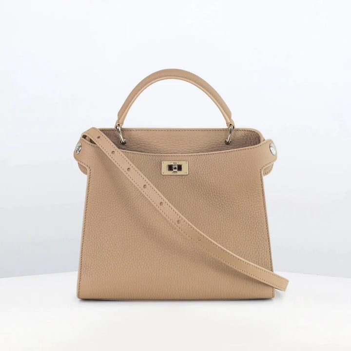 Leather Handbag Lutece Mini Tourterelle