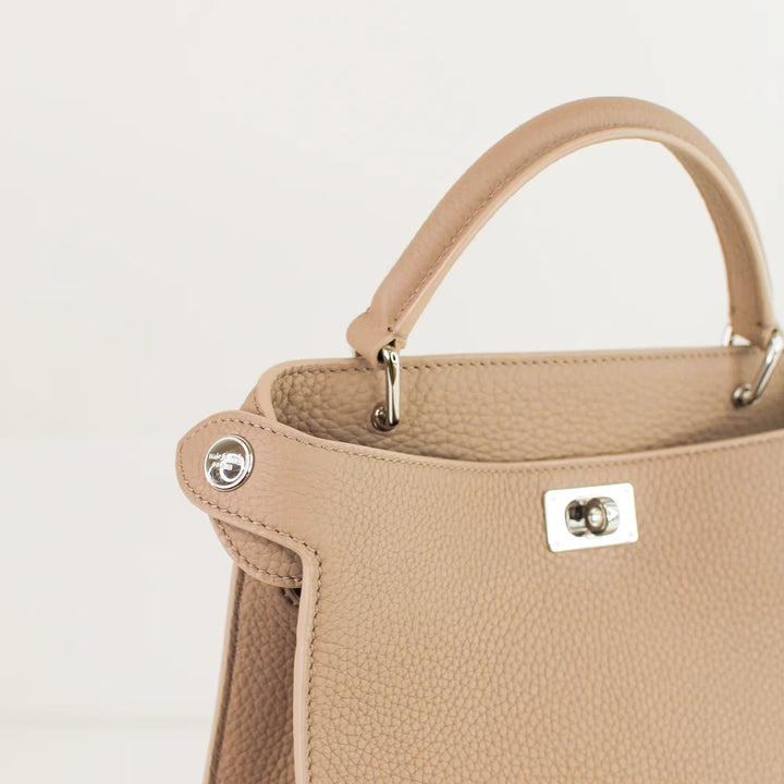 Leather Handbag Lutece Mini Tourterelle