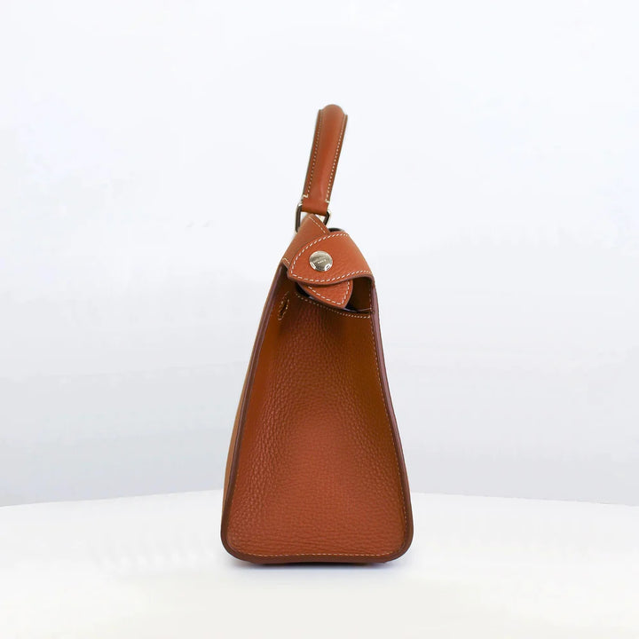 LEATHER HANDBAG LUTECE PM GOLD