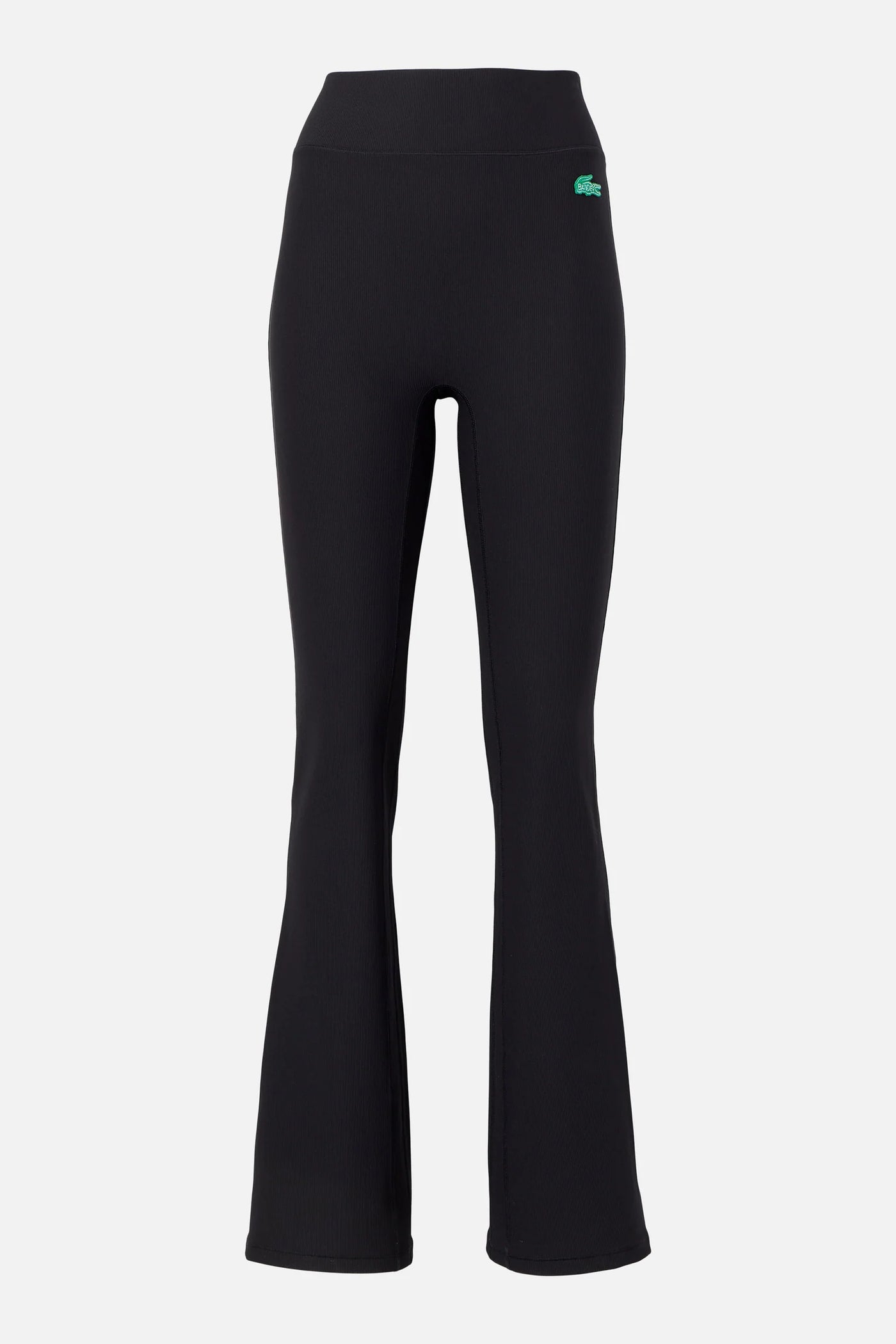 LACOSTE X BANDIER RIBBED FLARE LEGGING - BLACK