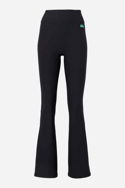 LACOSTE X BANDIER RIBBED FLARE LEGGING - BLACK