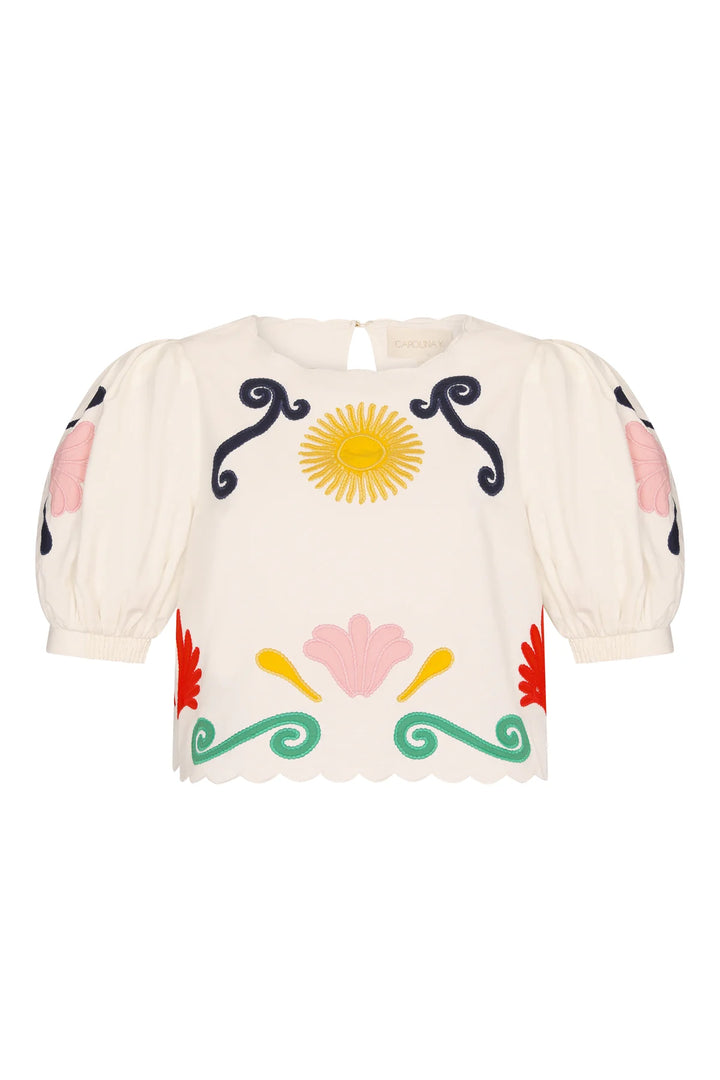 Lara Blouse - White Multi