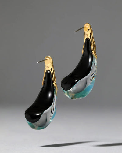 Liquid Lucite Arched Large Post Earring - More Colors Available