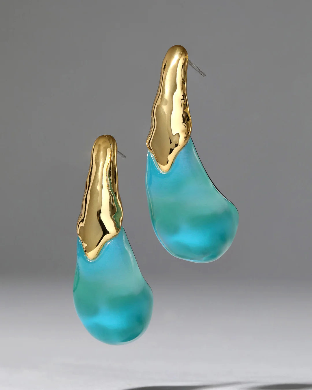 Liquid Lucite Arched Large Post Earring - More Colors Available