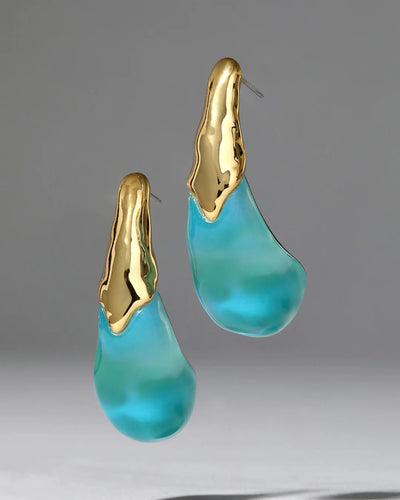 Liquid Lucite Arched Large Post Earring - More Colors Available