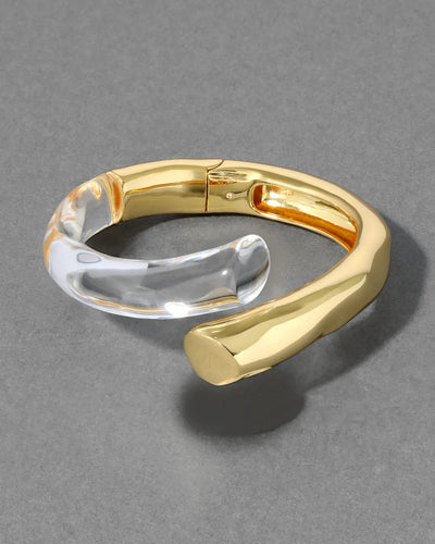 Liquid Lucite Bypass Hinge Bracelet